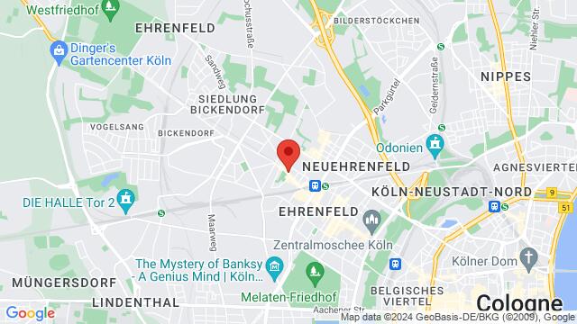 Karte der Umgebung von Lessingstraße 2, 50825 Köln, Deutschland,Cologne, Germany, Cologne, NW, DE