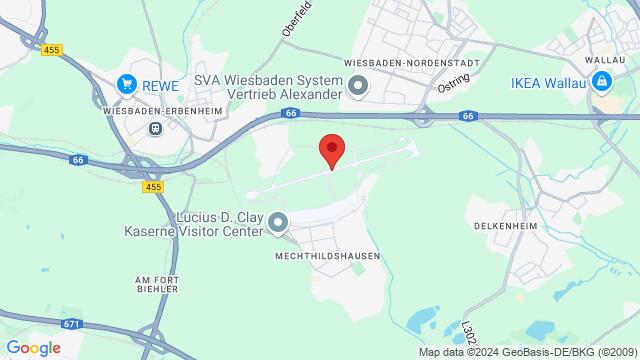 Map of the area around Lucius D. Clay Kaserne, Wiesbaden, Germany, Wiesbaden, HE, DE