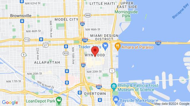 Map of the area around 187 Northwest 28th Street, 33127, Miami, FL, US