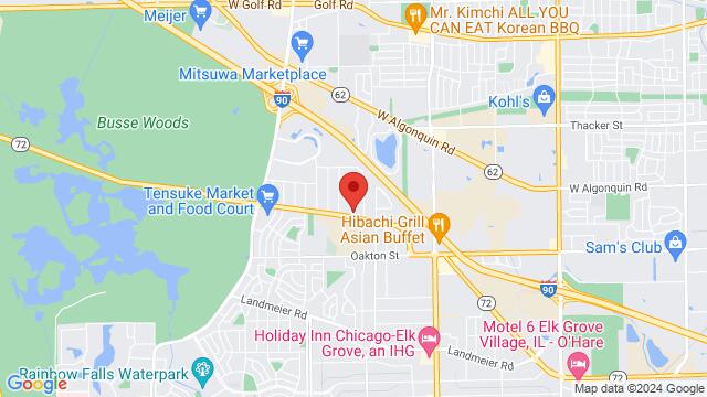 Map of the area around Avenue BG, 1000 E Higgins Rd, Elk Grove Village, IL, 60007, United States