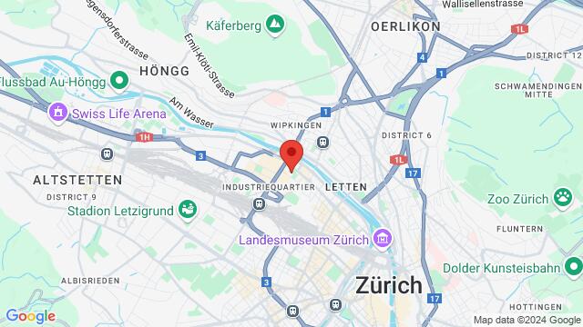 Map of the area around 🎧 DJ Valet 📍 Quartierzentrum Schütze, Heinrichstrasse 238, 8005 Zurich