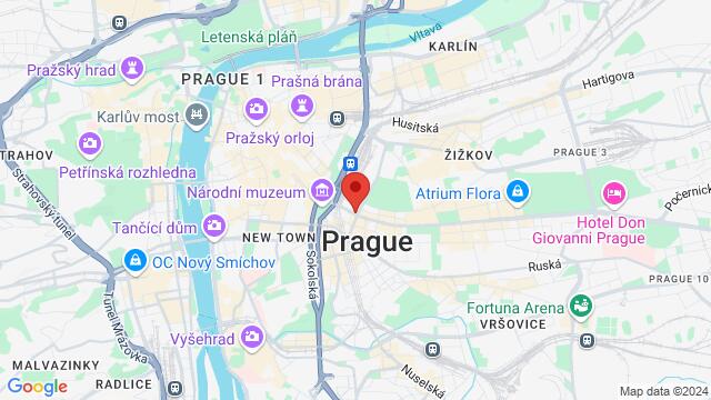 Map of the area around Tresor Club Prague, Vinohradská 25, Vinohrady, 120 00 Praha-Praha 2, Czechia