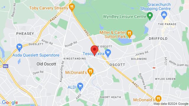 Mapa de la zona alrededor de 136 Kings Rd, Kingstanding,Birmingham, United Kingdom, Birmingham, EN, GB