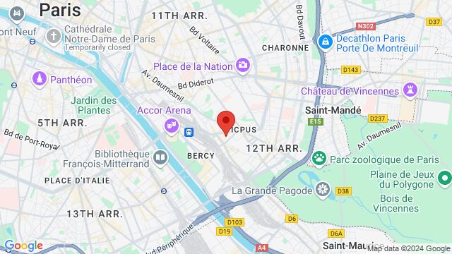 Map of the area around 16A Boulevard de Reuilly, 75012 Paris, France,Paris, France, Paris, IL, FR