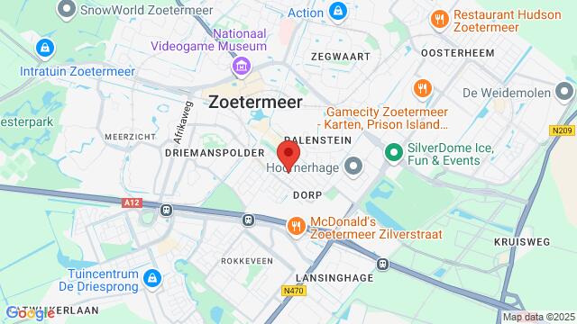 Map of the area around Molenstraat 53, Zoetermeer, The Netherlands