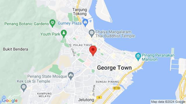 Map of the area around 211 Jalan Macalister, 10400, George Town, PG, MY