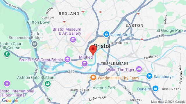 Map of the area around The Old Duke, Bristol, United Kingdom, Bristol, EN, GB