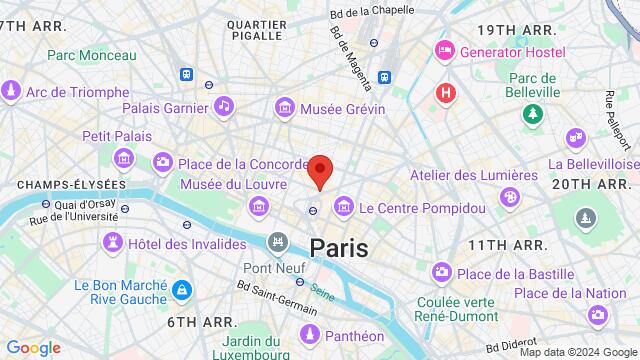 Map of the area around 9 Rue de Turbigo,Paris, France, Paris, IL, FR