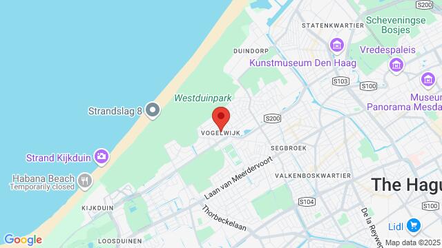 Map of the area around Rietzangerlaan 2, 2566 SV Den Haag, Nederland,The Hague, Netherlands, The Hague, ZH, NL