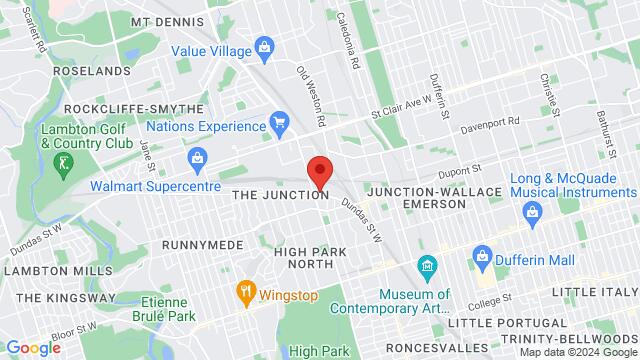 Map of the area around 10 Heintzmen Street, Toronto, ON, CA