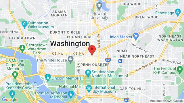 Map of the area around 999 Ninth Street NW, 20001, Washington, DC, United States