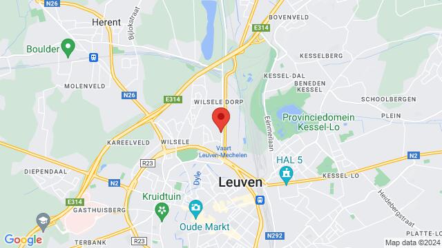 Map of the area around De Vaart Kolonel Begaultlaan 15 3012 Leuven