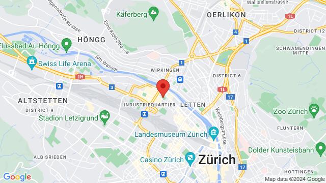 Map of the area around Heinrichstrasse 238, 8005 Zürich, Schweiz (am Escher-Wyss-Platz)