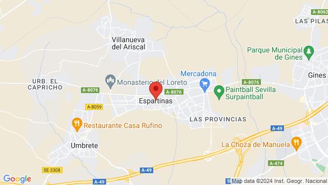 Map of the area around S/N 41807, Espartinas, Sevilla, España