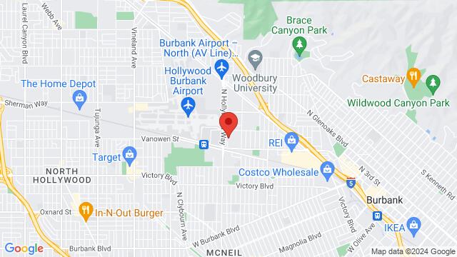 Map of the area around 2500 N Hollywood Way, 90505, Burbank, CA, United States