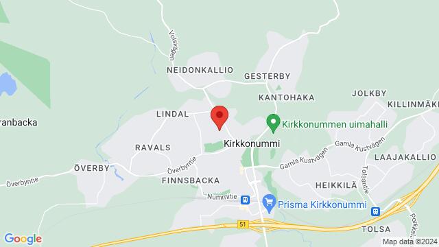 Kaart van de omgeving van Rajakuja 3,Kirkkonummi, Espoo, ES, FI