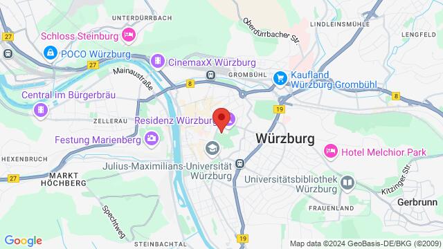 Map of the area around 97070 Würzburg, Residenzplatz 1