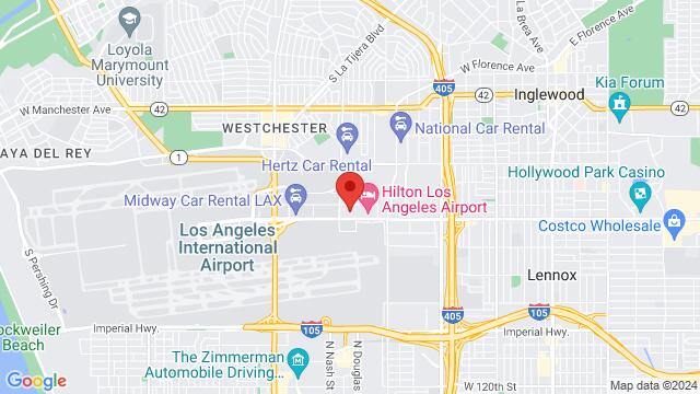 Map of the area around 5855 West Century Boulevard, 90045, Los Angeles, CA, United States