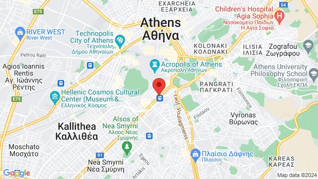 Map of the area around Λεωφόρος Συγγρού 64, 117 42 Αθήνα, Ελλάδα,Athens, Greece, Athens, AT, GR