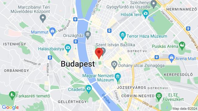 Map of the area around Honey, Budapest, Sas u 4, 1051 Hungary