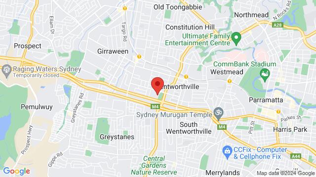 Map of the area around Wenty Leagues, 50 Smith Street Wentworthville, Wentworthville, 2145, Australia