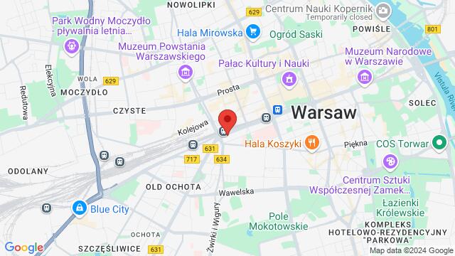 Map of the area around al. Jerozolimskie 123A,Warsaw, Poland, Warsaw, MZ, PL