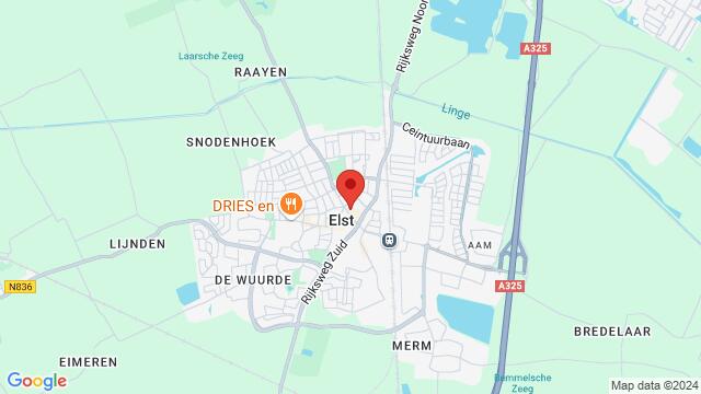 Map of the area around Sint Maartenstraat 34, Elst