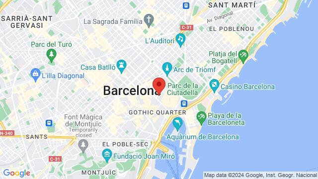 Kaart van de omgeving van Avinguda de Francesc Cambó, 14, Barcelona, Barcelona, CT, ES