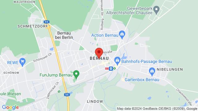 Map of the area around Bürgermeisterstraße 25, 16321 Bernau bei Berlin, Deutschland,Bernau bei Berlin, Berlin, BE, DE