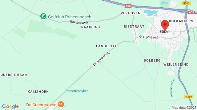 Map of the area around The Latin Lodge - Gilze (NL)