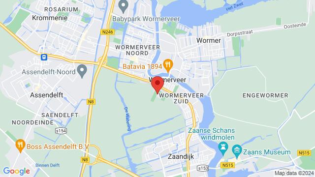 Map of the area around De Jungle, Wandelweg 12A, Wormerveer (direct achter het station)