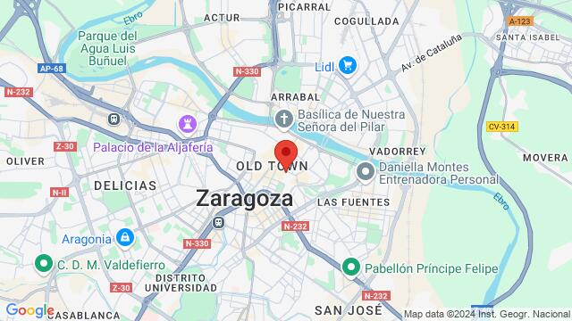 Map of the area around Calle Coso, 86, 50001 Zaragoza (Zaragoza), España,Zaragoza, Spain, Zaragoza, AR, ES