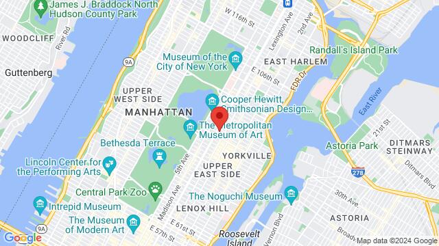 Map of the area around 111 East 87th Street, 10128, New York, NY, US