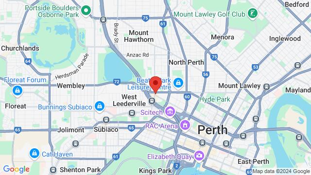 Map of the area around 742 Newcastle St, Leederville WA 6007, Australia,Perth, Western Australia, Perth, WA, AU