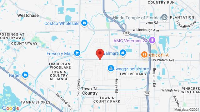 Map of the area around 8140 W Waters Ave, TAMPA, FL, US