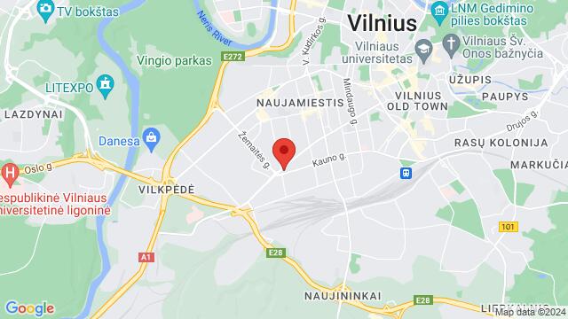 Map of the area around Polish Theater in Vilnius, Naugarduko g. 76, 03202 Vilnius, Lithuania