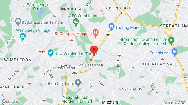 Map of the area around Nursery On The Green, Nursery On The Green, 65-67 High Street, London, SW19 2JF, United Kingdom