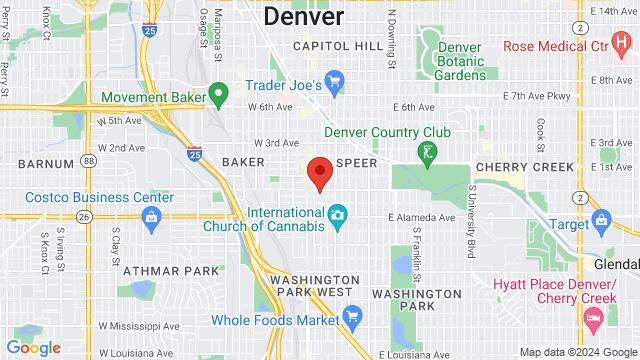 Map of the area around 125 South Sherman Street,Denver,CO,United States, Denver, CO, US