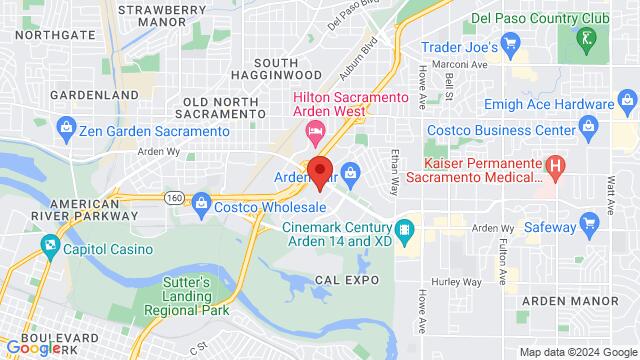 Map of the area around DoubleTree by Hilton Hotel Sacramento, 2001 Point West Way, Sacramento, CA 95815, Sacramento, CA, 95815, US
