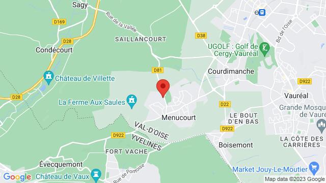 Map of the area around COSEC, rue Bernard Astruc 95180 Menucourt