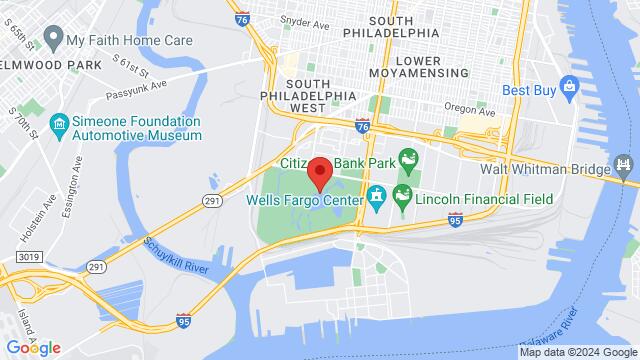 Map of the area around FDR PARK Boat House, FDR Park, Philadelphia, PA, 19145, United States