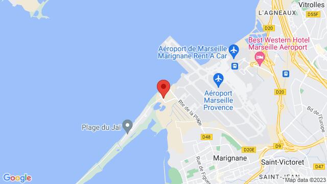 Map of the area around 117 route de la plage 13700 MARIGNANE