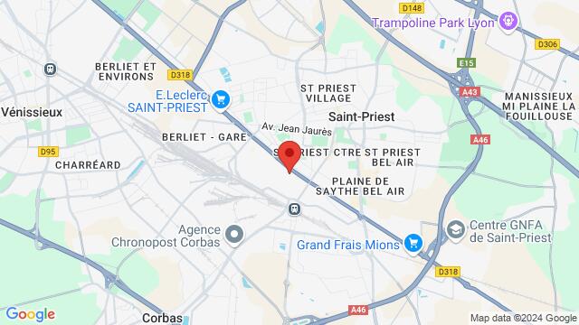 Map of the area around 21 Rue Aristide Briand, 69800 Saint-Priest, France,Saint-Priest, Rhône, Lyon, RH, FR