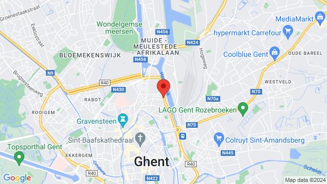 Map of the area around Stapelplein 41, 9000 Gent, België,Gent, Belgium, Gent, OV, BE