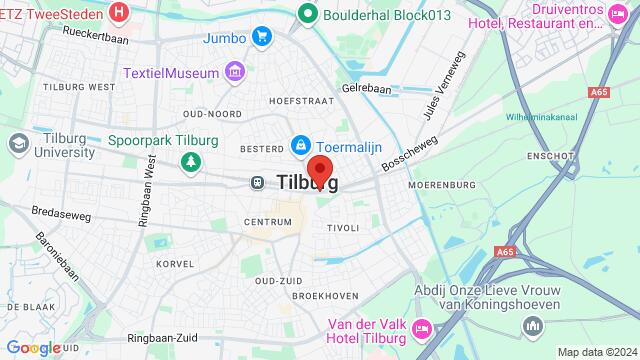 Map of the area around De Wevery - Tilburg (NL)