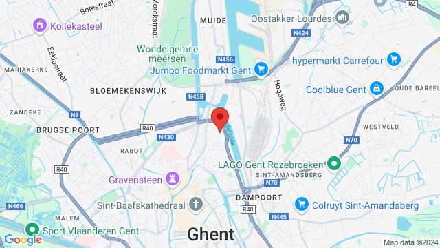 Map of the area around Dok-Noord 7, 9000 Gent, België,Gent, Belgium, Gent, OV, BE