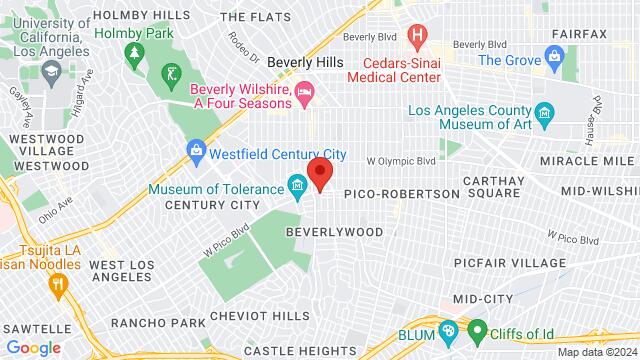 Map of the area around 9616-9618 West Pico Boulevard, Los Angeles, CA, US