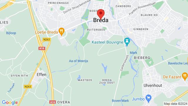Mapa de la zona alrededor de Haven 7, Breda