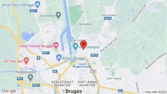 Map of the area around Azucar Salsa Ter Looigemweg 29 8000 Brugge