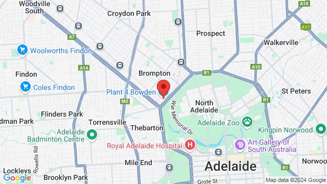 Map of the area around Tea Towel Co, Third St, Bowden SA 5007, Australia,Adelaide, South Australia, Adelaide, SA, AU